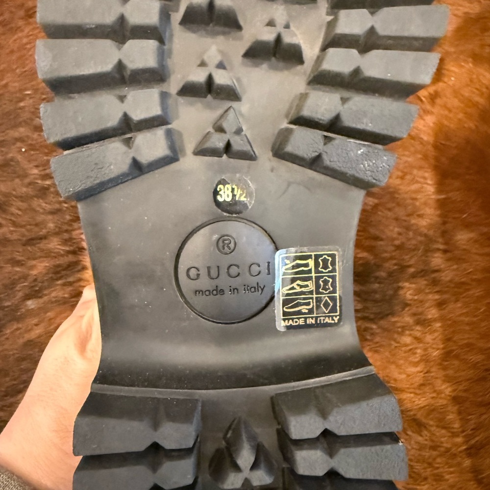 GUCCI Ken Scott Floral Print Lug Sole Loafers - Picture 9 of 9